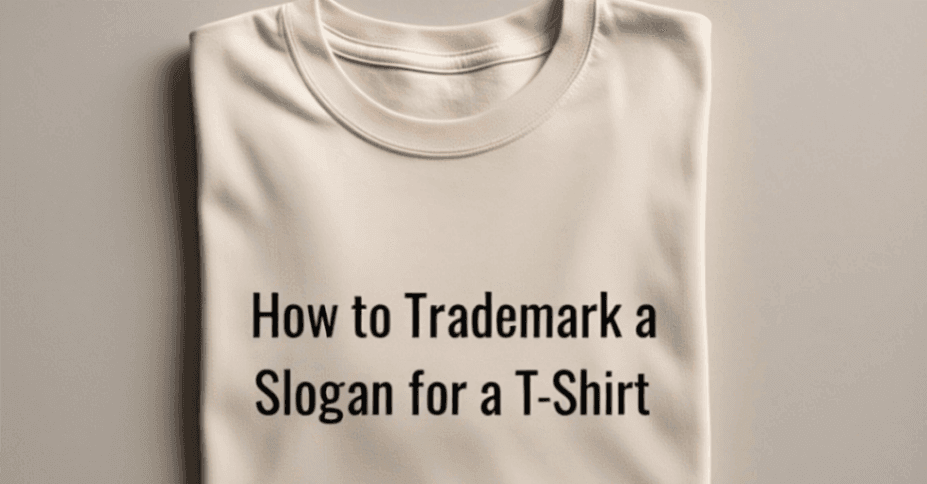 an image of a folded T-shirt where it is written How to Trademark a Slogan for a T-Shirt