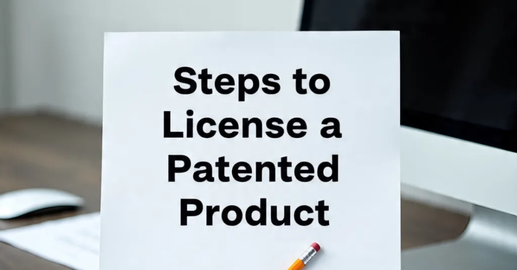 Steps to license a Patented Product