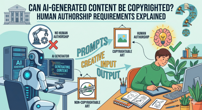 Can AI-Generated Content Be Copyrighted? Human Authorship Requirements Explained