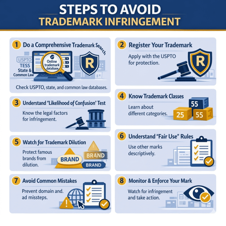 How to avoid Trademark infringement: Steps to Follow