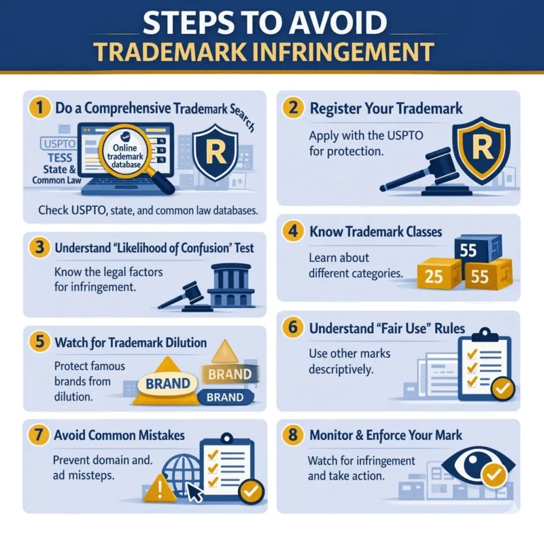 How to avoid Trademark infringement: Steps to Follow